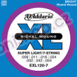 Detail produktu Struny D'ADDARIO EXL 120-7 nikl
